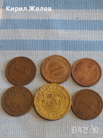 Лот монети 6 броя пфенинг Германия стари редки за КОЛЕКЦИЯ ДЕКОРАЦИЯ 31846