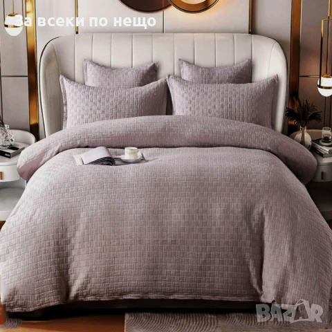 Луксозен комплект с драперия от 100% памук - Налични Различни Цветове Код P877, снимка 5 - Спално бельо - 50993770