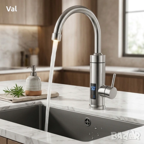 Електрически смесител за моментално загряване на водата с Led дисплей