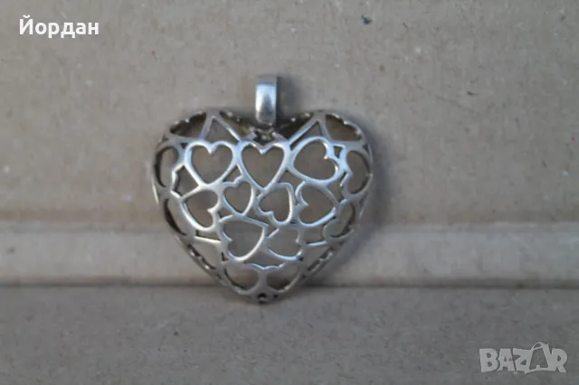 Сребърно сърце фирма ''Joop'', снимка 3 - Колиета, медальони, синджири - 48728802