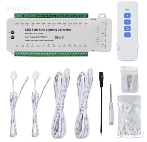 28-стъпалов контролер за стълбищно осветление с PIR сензор за движение