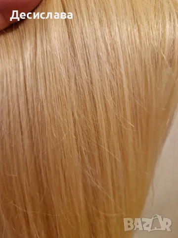Естествена руса коса лукс - НОВА! Подходяща за трайно поставяне, без примеси, естествена висок клас!, снимка 4 - Аксесоари за коса - 48476671