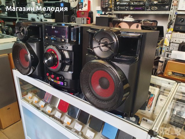 Аудиосистема LG CM4320 с две тонколони. Системата има радио, диск чете mp3, usb - 2бр., aux. Прави з, снимка 9 - Аудиосистеми - 42834103