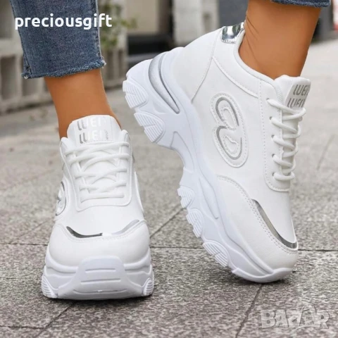 Дамски сникърси, налични в златист и сребрист цвят, снимка 10 - Маратонки - 51388036