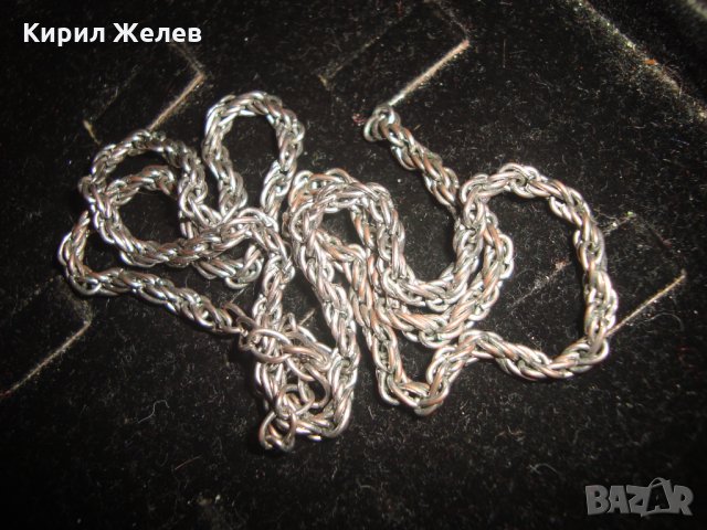 МЕДНО ПОСРЕБРЕНО СИНДЖИРЧЕ КРАСИВА РЕТРО ПЛЕТКА за КЮСТЕК за ДЖОБЕН ЧАСОВНИК или КОЛИЕ 19221