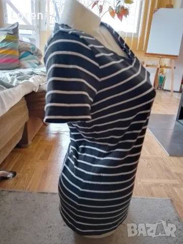 Тениска на бели и черни раета, снимка 2 - Тениски - 49163481