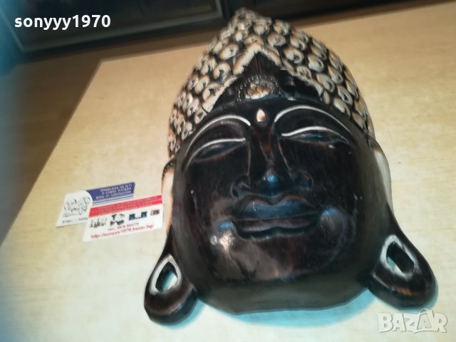 ГОЛЯМА маска стенна от дърво Буда декорирана 0311202206, снимка 11 - Колекции - 30664495