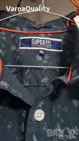 Нова! Мъжка риза с къс ръкав SUPERDRY размер М, снимка 5 - Ризи - 51467966