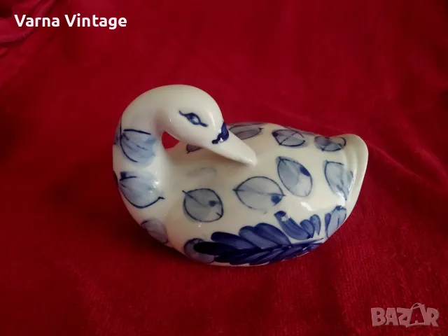 Красива старинна порцеланова статуетка Патица., снимка 2 - Антикварни и старинни предмети - 49814750