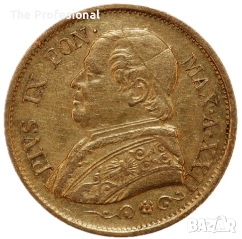 Златна монета 10 лири Ватикана, снимка 3 - Нумизматика и бонистика - 52171850