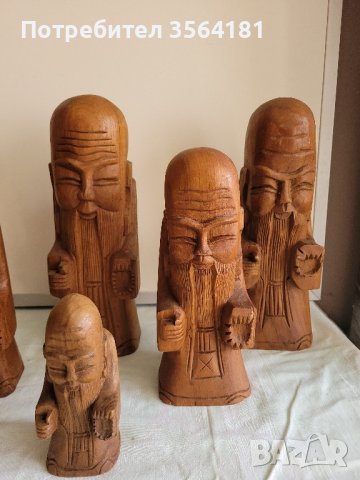 азиатски дървени склуптори , снимка 4 - Антикварни и старинни предмети - 42027720