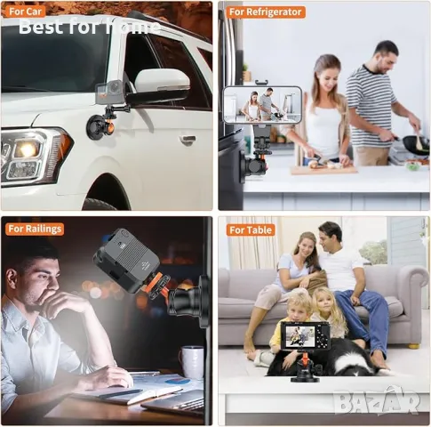 Стойка за  камера за  с магнит UURIG BH-04, снимка 6 - Чанти, стативи, аксесоари - 49659990