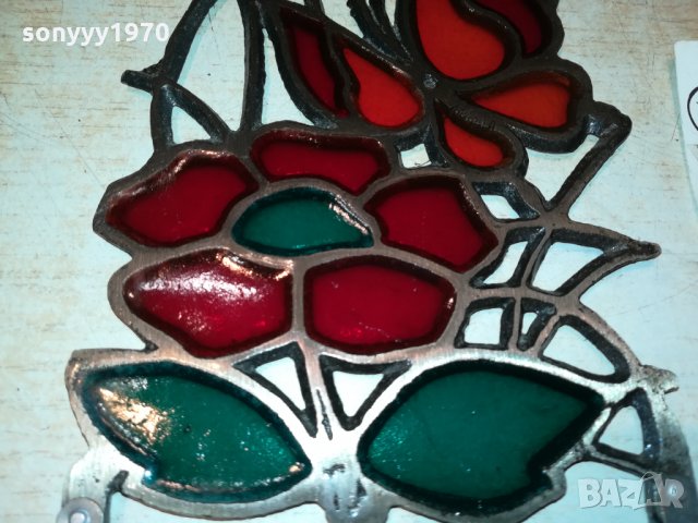 ВИТРАЖ ОТ ФРАНЦИЯ 16Х11СМ 1112211801, снимка 7 - Антикварни и старинни предмети - 35106850