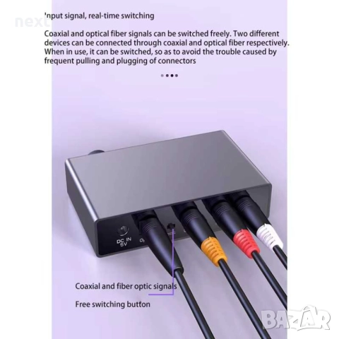 Висококачествен ДАК с оптичен вход 24bit 192kHz + Гаранция, снимка 3 - Други - 51452194