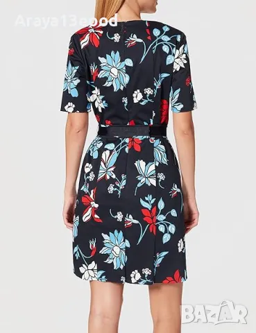 Betty Barclay Дамска памучна рокля, тъмно синя с щампа цветя 44 р-р, снимка 3 - Рокли - 50080374
