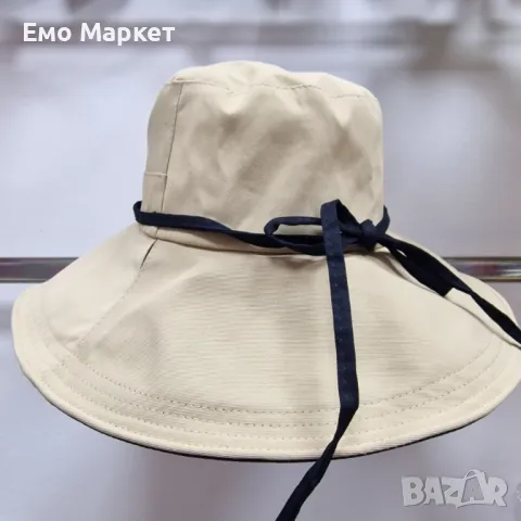 Красива дамска шапка с панделка в модерни нежни цветове, снимка 4 - Шапки - 49518877