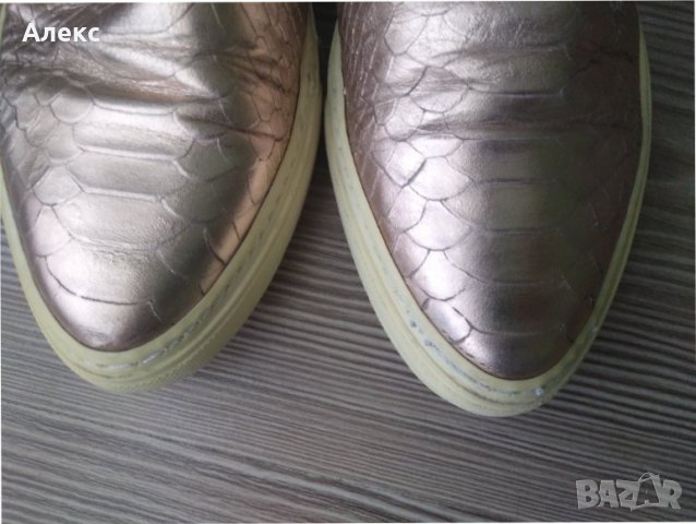 Bronx - златни мокасини кожа, снимка 9 - Дамски ежедневни обувки - 40628190