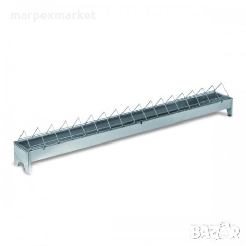 	Галванизирана хранилка за птици с широки отделения, снимка 2 - Кокошки и пуйки - 44207843