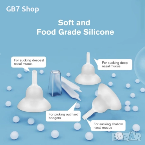 Електрически Бебешки Аспиратор за Нос – Безопасно, Бързо и Нежно Дишане, снимка 8 - Други - 52740734