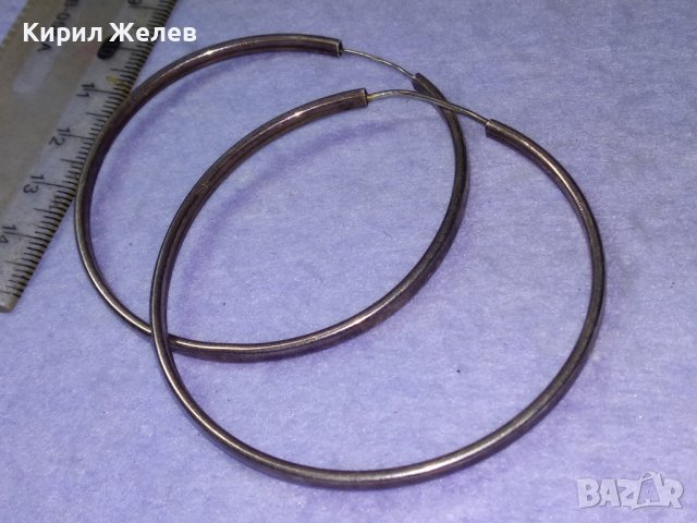 ЕФЕКТНИ СРЕБЪРНИ ВИНТИДЖ АРТ ГОЛЕМИ ОБЕЦИ СРЕБРО 925 РЪЧНА МАЙСТОРСКА РАБОТА 40020, снимка 11 - Обеци - 42843786