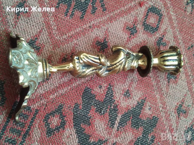 Свещник стар бронзов фигура 31612, снимка 10 - Декорация за дома - 37952257