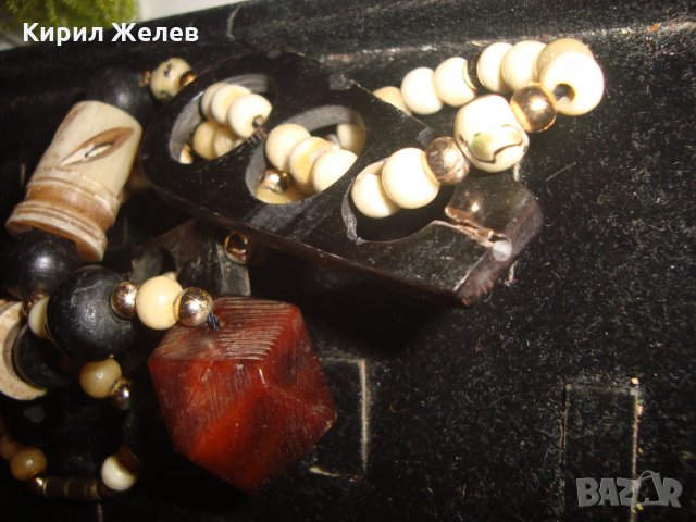 ТУАРЕГСКА ОГЪРЛИЦА от РОГ и КЕХЛИБАР ФАТУРАН РЪЧНА МАЙСТОРСКА СТАРА ИЗРАБОТКА ЕТНО - УКРАШЕНИЕ 16622, снимка 11 - Антикварни и старинни предмети - 31450853