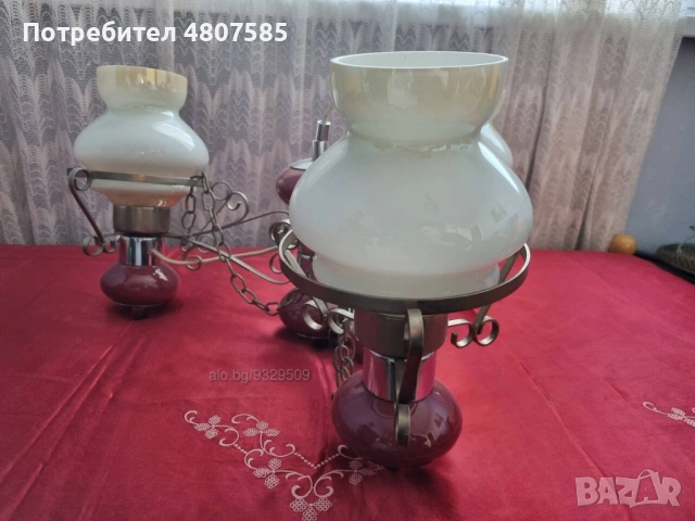 Продавам старинен полилей, снимка 2 - Полилеи - 54331118