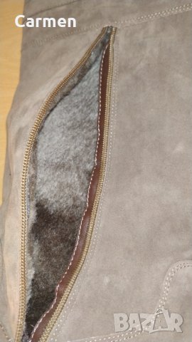 Италиански дамски ботуши от велур, снимка 8 - Дамски ботуши - 31280544