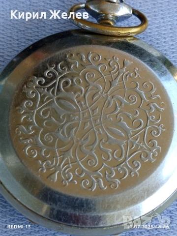 Стар джобен часовник МЪЛНИЯ СССР много красив рядък модел 48645, снимка 5 - Антикварни и старинни предмети - 51094245