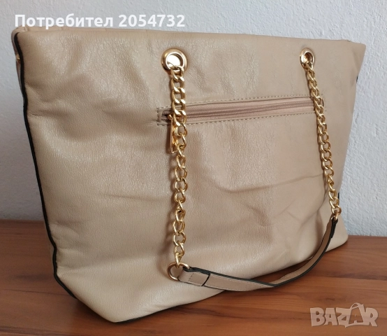 Дамска чанта в кремаво-бежов цвят, снимка 7 - Чанти - 52289302