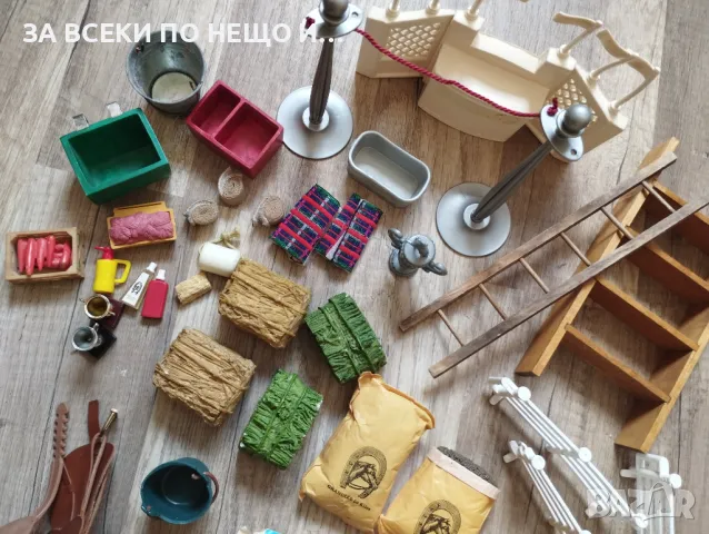 Ретро комплект миниатюри за макет на конюшня/ ферма за коне, снимка 3 - Антикварни и старинни предмети - 50434350