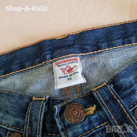 Original Vintage TRUE RELIGION Jeans Women's Denim Shorts, снимка 4 - Дънки - 38131875