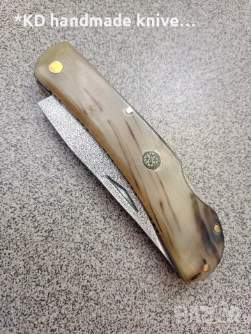 Сгъваем нож ръчно изработен, снимка 3 - Ножове - 54036810