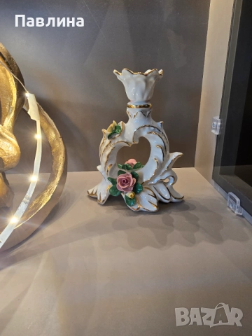 Свещник дрезденски порцелан, снимка 7 - Декорация за дома - 52407023