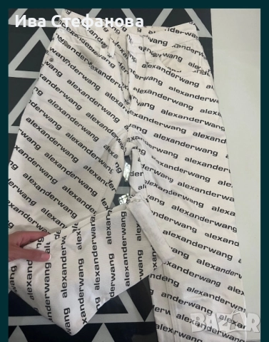 Alexander Wang нови 100% оригинални маркови бели дънки с логото на марката 100% маркови оригинални , снимка 4 - Дънки - 42599063