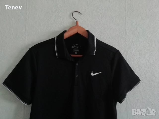 Nike Court Tennis Black Polo оригинална нова мъжка черна поло тениска тенис размер М , снимка 4 - Тениски - 52919289