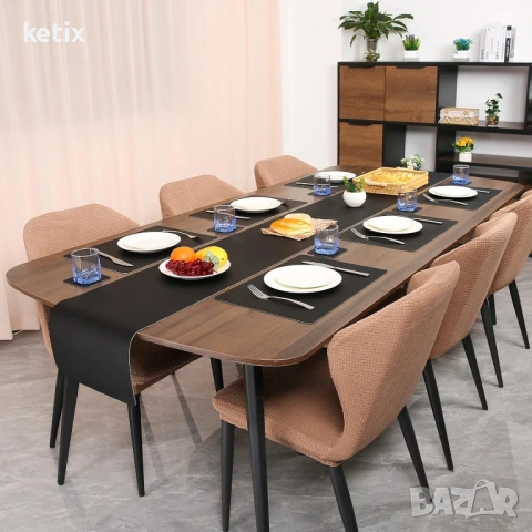 Водоустойчива кожена пътека за маса,40х240см