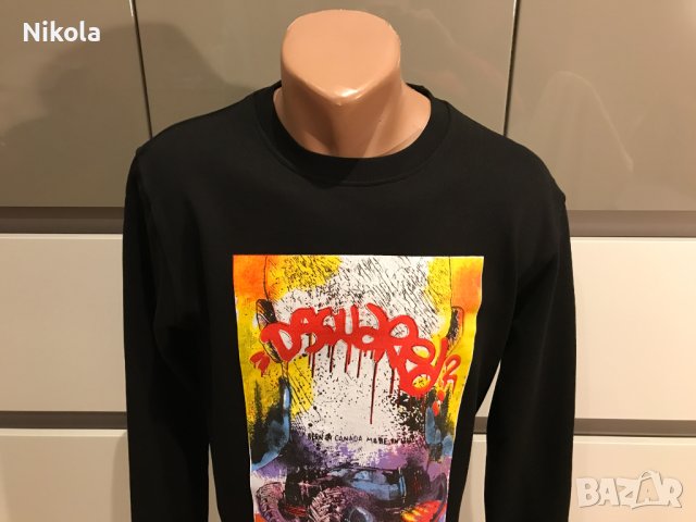DSQUARED блуза, с щампа, черна, размери: S, M и XL, снимка 2 - Блузи - 42552440