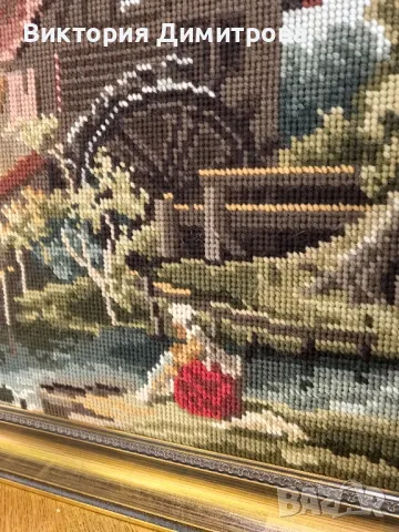 Гоблен "Воденицата" - голям размер, снимка 3 - Гоблени - 50312688