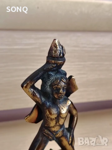 Страхотна Стара Бронзова Статуетка Родоския Колос, снимка 2 - Антикварни и старинни предмети - 50507033