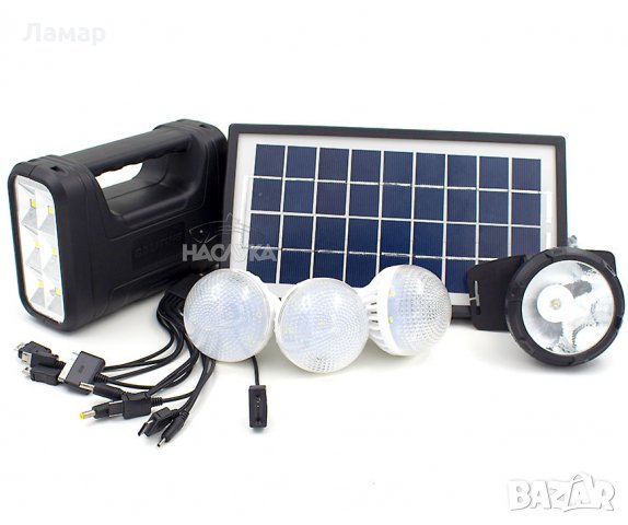 Мобилна соларна къмпинг система, зарядно, 3 лампи, слънчев панел, акумулатор, снимка 5 - Къмпинг осветление - 29904727