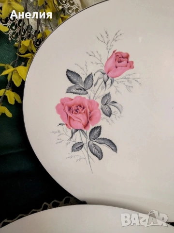 Johnson Bros розови рози, снимка 4 - Чинии - 53041166