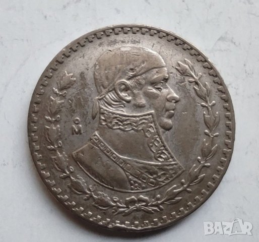 1 песо сребро Мексико 1962г, снимка 2 - Нумизматика и бонистика - 38410770