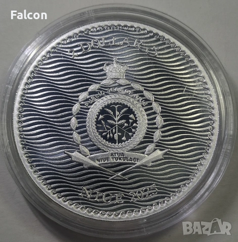 1 Оz / 2 NZD Niue 2025 / Rhode Island Pirate - Jolly Roger Series, снимка 2 - Нумизматика и бонистика - 54138290