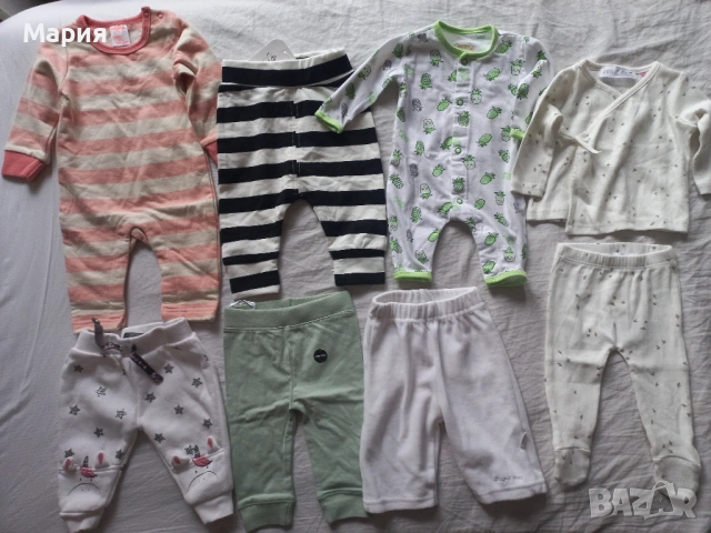 Бебешки дрешки и спален комплект за кошара, снимка 2 - Комплекти за бебе - 52106571