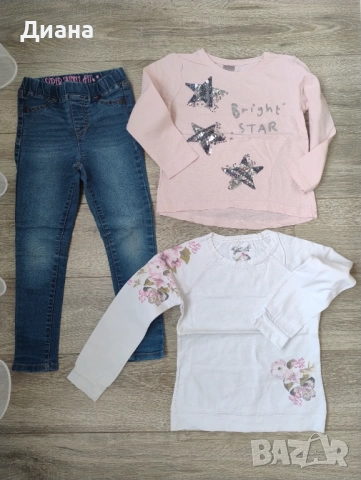 Лот дрехи за момиче, 4-5 г