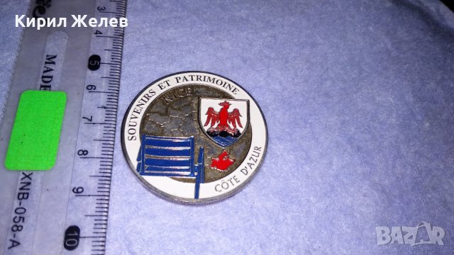 Souvenirs et Patrimoine CHAISES BIEUES NEGRESCO NICE Côte d'Azur ЕМАЙЛИРАН ПОСРЕБРЕН ЖЕТОН 322381  