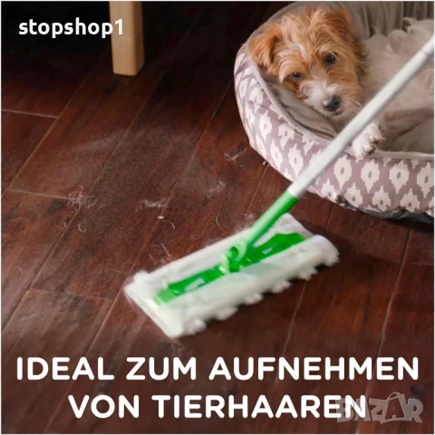Swiffer Floor Mop 3D Clean Dry Подови кърпи, пълнител, пакет от 14, абсорбира повече прах от обикнов, снимка 6 - Мопове, кофи, четки и метли - 50850382