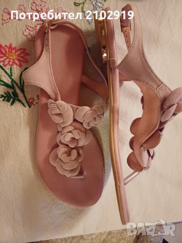 Сандали в цвят пепел от рози, снимка 5 - Детски сандали и чехли - 44769051