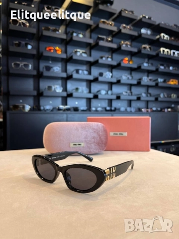 очила с черен обикновен калъф и Ув защита miu miu, снимка 6 - Слънчеви и диоптрични очила - 52185477